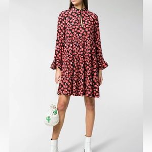 Ganni Floral Lindale Crepe Dress